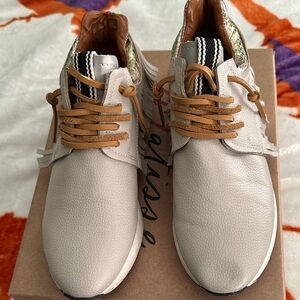ShuShop Beige and Brown Women's Sneakers